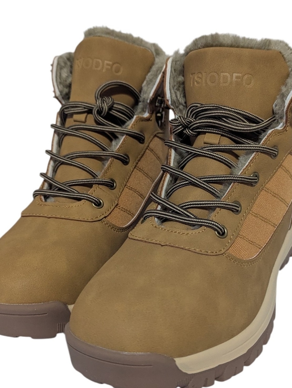 Men's Snow Boots Outdoor Waterproof Winter Boots Fur Lined Cold Weather Shoes